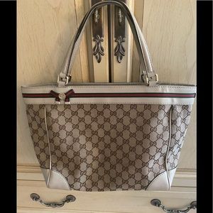 Authentic Gucci Mayfair brown medium logo bag